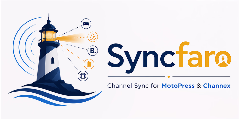 Syncfaro — lighthouse logo